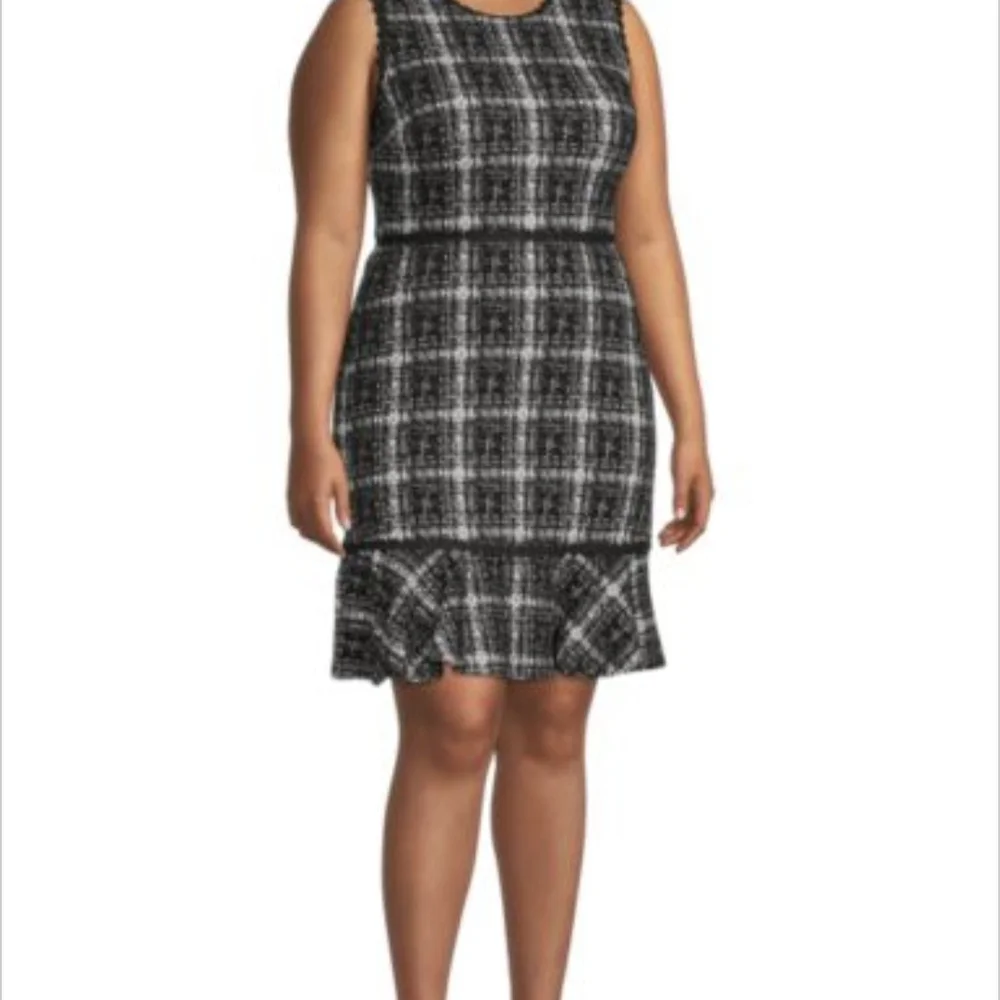 Karl Lagerfeld | Black and White | Checkered Mini Dress - Picture 2 of 6